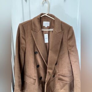 Loft size large, camel-colored wool-blend coat